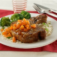 Image of Pork Chops With Apricot Sauce Recipe, Group Recipes