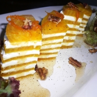 Image of Roasted Golden Beet & Goat Cheese Napoleons With Citrus Vinaigrette Recipe, Group Recipes