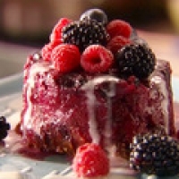 Image of Angel Food And Berry Pudding With Lemon Fondant Recipe, Group Recipes