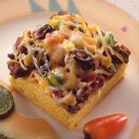 Image of Cheesy Mexican Cornbread Pizza Squares Recipe, Group Recipes