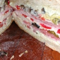 Image of Moms Sit Sandwich - Aka A Squishy Sorta Muffuletta Recipe, Group Recipes