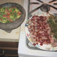 Image of Carne Asada With Rojas And Guacamole Recipe, Group Recipes