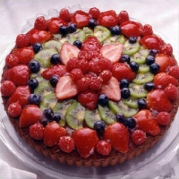 Image of Chocolate Sponge Cake With Fresh Fruit Recipe, Group Recipes