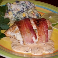 Image of Stuffed Stuffed Chicken Breast With Chipotle Cream Sauce Recipe, Group Recipes