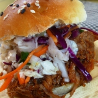 Image of Pulled Pork Sliders With Asian Bbq Sauce Recipe, Group Recipes