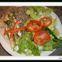 Image of Asian Style Noodles And Garden Salad Recipe, Group Recipes