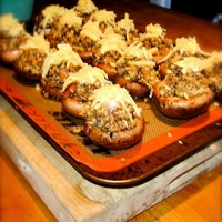 Image of Roasted Stuffed Mushroom Caps Recipe, Group Recipes