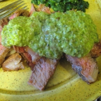 Image of Steak With Green Chile Pesto Recipe, Group Recipes