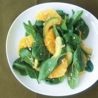 Image of Asian Spinach Salad With Orange And Avocado Recipe, Group Recipes