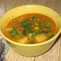 Image of Chase Away The Blues Curried Organic Summer Vegetable Stew Recipe, Group Recipes