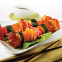 Image of Teriyaki Salmon Skewers With Grapefruit Recipe, Group Recipes