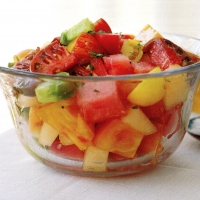 Image of Heirloom Tomato And Watermelon Salad Recipe, Group Recipes