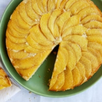 Image of Peach Upside-down Polenta Cake Recipe, Group Recipes