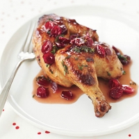 Image of Cornish Game Hen With Double-cranberry And Thyme Sauce Recipe, Group Recipes