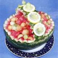 Image of Watermelon Fruit Basket Recipe, Group Recipes