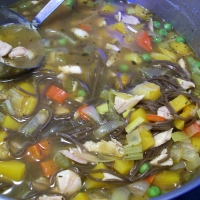 Image of Roasted Chicken Noodle Soup W Roasted Chicken And Rich Chicken Stock Recipe, Group Recipes