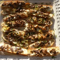 Image of Goat Cheese Crostini With Wild Mushrooms Recipe, Group Recipes