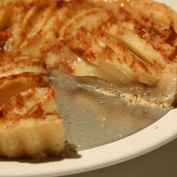 Image of Pear Tart With Caramel Sauce Topped By Almond Cream Recipe, Group Recipes