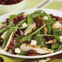 Image of Spinach Salad With Candied Pecans Pears And Brie Recipe, Group Recipes