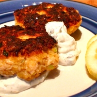 Image of Salmon Patties With Dill Sauce Recipe, Group Recipes
