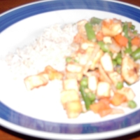 Image of Tofu Veggie And Almond Stir Fry Recipe, Group Recipes