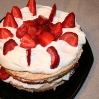 Image of Meringue Cake With Strawberries And Cream Recipe, Group Recipes