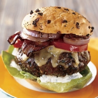 Image of Jalapeno Cheeseburgers With Bacon Grilled Onions And Spicy Ranch Sauce Recipe, Group Recipes