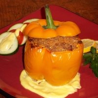 Image of Mediterrranean Stuffed Peppers With Spiced Garlic Aioli Recipe, Group Recipes