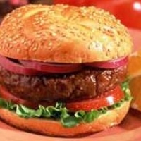 Image of Buffalo Burgers With Pickled Onions And Smoky Red Pepper Sauce Recipe, Group Recipes