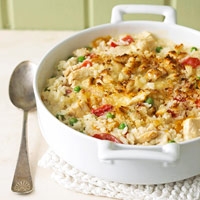 Image of Chicken Alfredo And Rice Casserole Recipe, Group Recipes