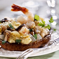 Image of Shrimp Stuffed Portobello Mushrooms Recipe, Group Recipes