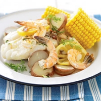 Image of Grilled New England Seafood Bake Recipe, Group Recipes