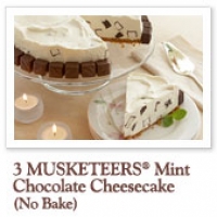 Image of No Bake Three Musketeers Chocolate Mint Cheesecake Recipe, Group Recipes