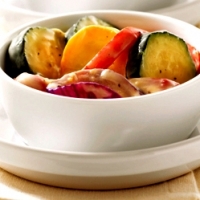 Image of Roasted Vegetables With Creamy White Wine Sauce Recipe, Group Recipes