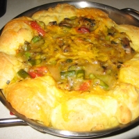 Image of Cheddar Gougere With Spring Vegetables Recipe, Group Recipes