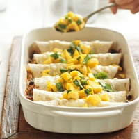 Image of Enchiladas With Mango Salsa Recipe, Group Recipes