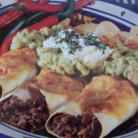 Image of Beef N Bean Burritos With Guacamole Recipe, Group Recipes