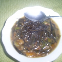 Image of Purple Prairie  Barley And Arame Soup With Wild Atlantic Nori And Carrot Recipe, Group Recipes
