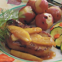 Image of Apple-topped Pork Chops Recipe, Group Recipes