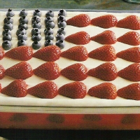Image of Tinkerbells Wave Your Flag Cheesecake Born On The 4th Of July Recipe, Group Recipes