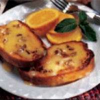 Image of Almond-stuffed Battered French Toast With Orange Glaze Recipe, Group Recipes