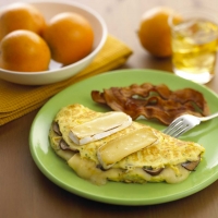 Image of Smoked Brie Wedge Bacon And Mushroom Omelet Recipe, Group Recipes