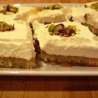 Image of Pistachios Semolina Cream Squares Recipe, Group Recipes