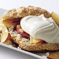 Image of Fresh Peach And Ginger Cream Short Cakes Recipe, Group Recipes