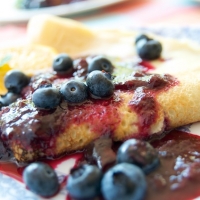 Image of Blueberry Almond Crepes Recipe, Group Recipes