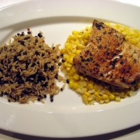 Image of Halibut With Corn And Cream Sauce Recipe, Group Recipes