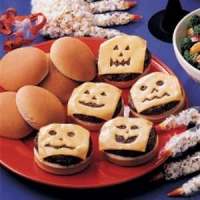 Image of Jack-o-lantern Burgers Recipe, Group Recipes