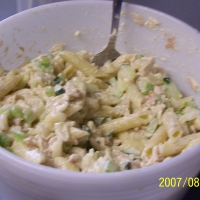 Image of Chicken Pasta Salad With Cucumber Recipe, Group Recipes