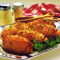 Image of Sliced Baked Potatoes Microwaved Recipe, Group Recipes