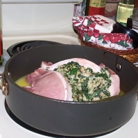 Image of Spinach Apple Raisin Stuffed Double Pork Chops Recipe, Group Recipes